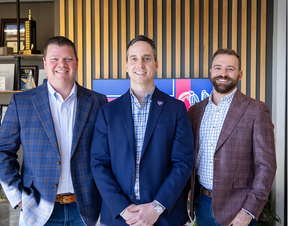 Three men from the M&F team exemplifying the company's expansion and growth