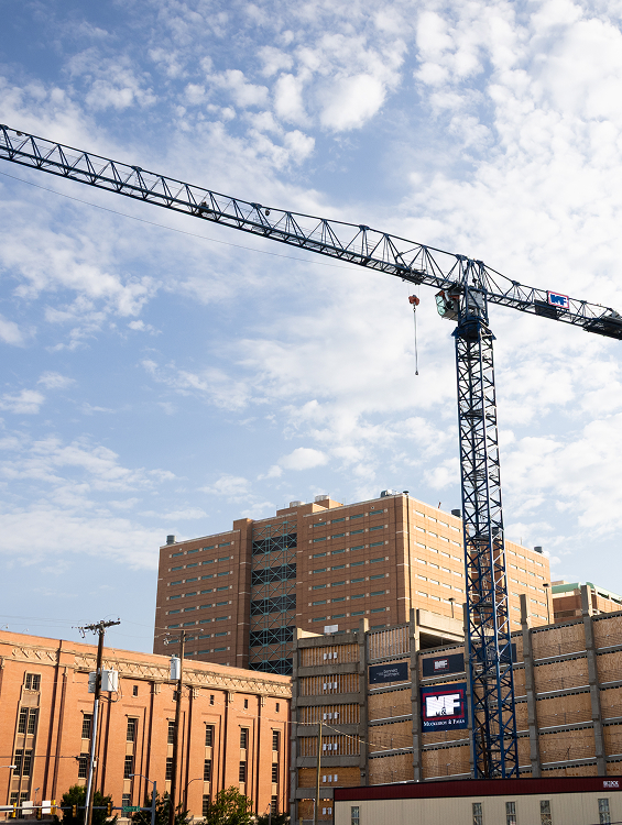 Image of a crane at a construction site